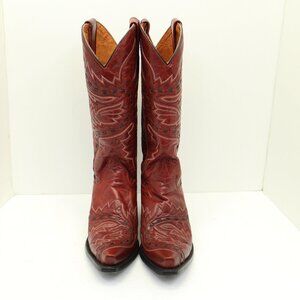 Dan Post Women's Sidewinder Red Leather Western Boots Snip Toe DP 3455 US 6.5 M